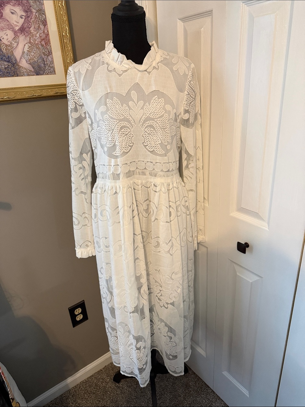 Lace Tea-Length Dress